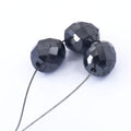 AAA Quality Black Diamond Carbonado Loose Round Faceted Drilled Beads , For making jewelry - ZeeDiamonds