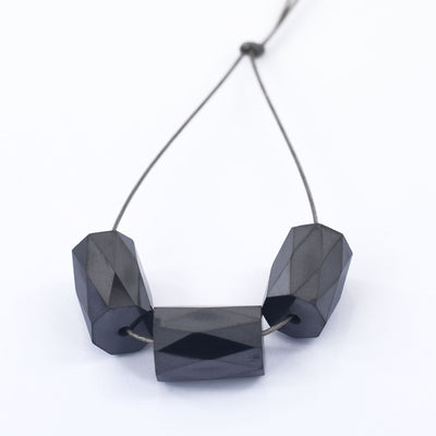 AAA Quality 13.40 Carat Loose Black Diamond Fancy Shape Drilled Beads For Making Jewelry - ZeeDiamonds