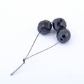 9mm Earth Mined Black Diamond  Loose Round Faceted Drilled Beads 3 Pcs , For making jewelry - ZeeDiamonds