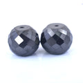 Excellent Quality Black Diamond Loose Drilled Beads , 12mm, Ideal For making jewelry , 2 Pcs Beads, Excellent Cut and Luster - ZeeDiamonds