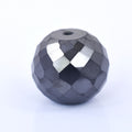 AAA Natural 28ct Black Diamond Loose Round Faceted Drilled Bead , For making jewelry - ZeeDiamonds