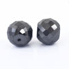 13mm-15mm Black Diamond Carbonado Loose Round Drilled Beads , For making jewelry , 2 Pcs Beads - ZeeDiamonds