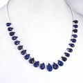 Genuine Quality Blue Sapphire Gemstone Necklace with Beads, 925 Silver Excellent Cut & Luster - ZeeDiamonds
