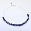 Genuine Quality Blue Sapphire Gemstone Necklace with Beads, 925 Silver Excellent Cut & Luster - ZeeDiamonds