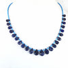 Single Strand Certified Blue Sapphire Gemstone Necklace with Beads, 925 Silver Excellent Cut & Luster - ZeeDiamonds