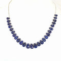 AAA Quality Single Strand Blue Sapphire Gemstone Necklace with Beads, 925 Silver Excellent Cut & Luster - ZeeDiamonds