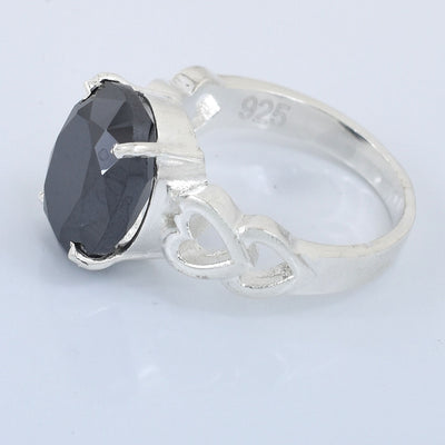 6.05 Ct Oval Cut Black Diamond Solitaire Ring in 925 Sterling Silver Ring, Ideal Birthday Gift, Anniversary Gift , Gift for Girlfriend, Wife - ZeeDiamonds