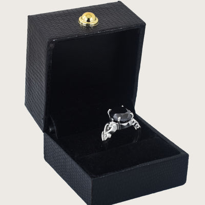 6.05 Ct Oval Cut Black Diamond Solitaire Ring in 925 Sterling Silver Ring, Ideal Birthday Gift, Anniversary Gift , Gift for Girlfriend, Wife - ZeeDiamonds