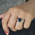 6.05 Ct Oval Cut Black Diamond Solitaire Ring in 925 Sterling Silver Ring, Ideal Birthday Gift, Anniversary Gift , Gift for Girlfriend, Wife - ZeeDiamonds