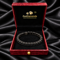 5 mm Black Diamond Tennis Bracelet in 925 Sterling Silver, 6–8.5 Inches
