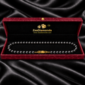 8 mm Black Diamond Beaded Necklace, Sterling Silver Lobster Clasp, 16–24 Inches + Free Diamond Studs