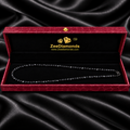 3 mm Black Diamond Beaded Necklace, 925 Sterling Silver, 16–36 Inches + Free Diamond Studs