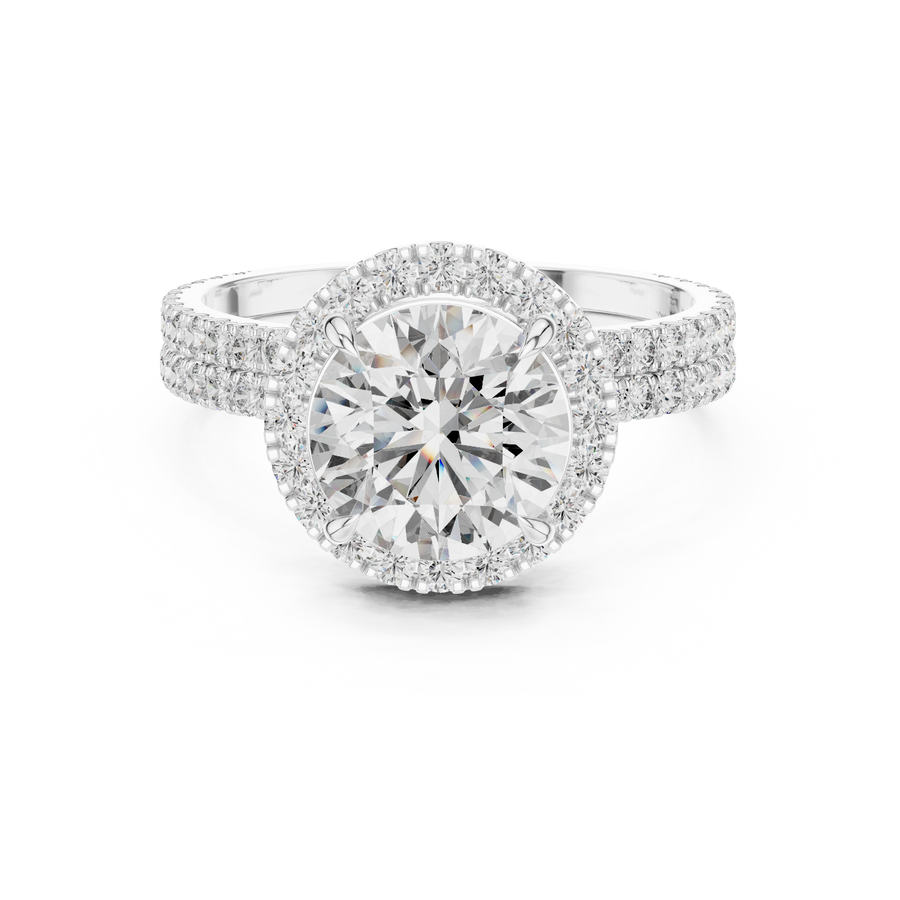 Cavelline 8.00 mm Diamond Ring