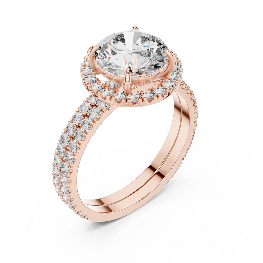 Cavelline 8.00 mm Diamond Ring