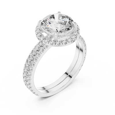 Cavelline 8.00 mm Diamond Ring