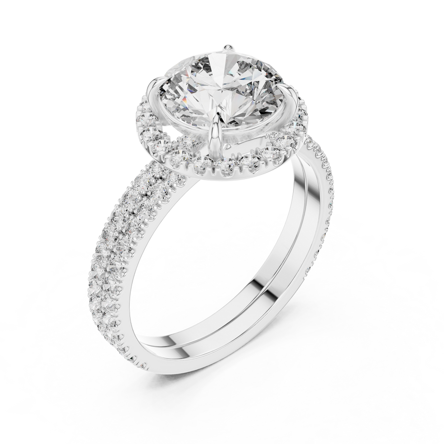 Cavelline 8.00 mm Diamond Ring