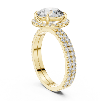 Cavelline 8.00 mm Diamond Ring