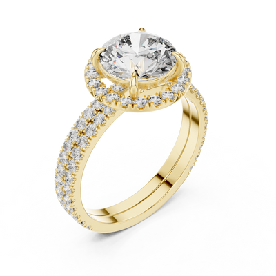 Cavelline 8.00 mm Diamond Ring