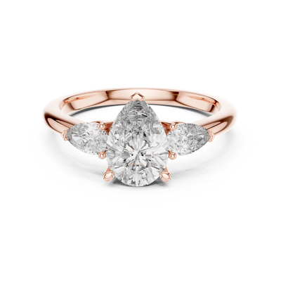 Pearlisse 9 × 6 mm  Diamond Ring