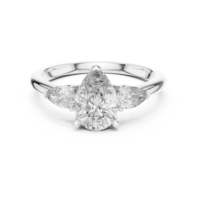 Pearlisse 9 × 6 mm  Diamond Ring