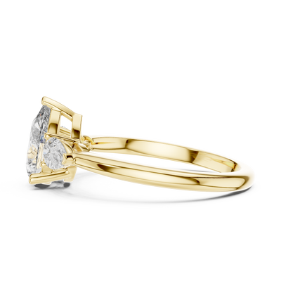 Pearlisse 9 × 6 mm  Diamond Ring
