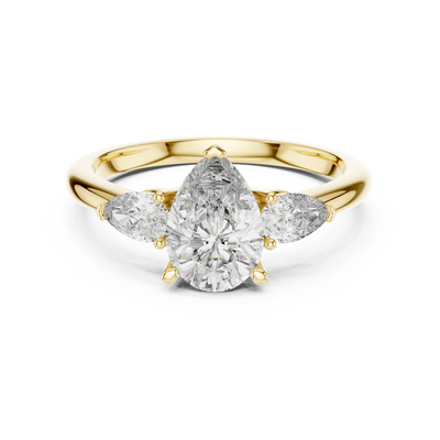 Pearlisse 9 × 6 mm  Diamond Ring