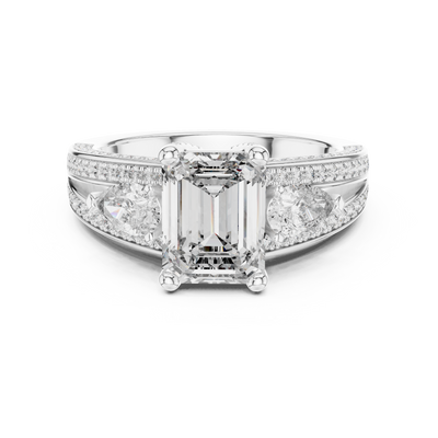 Zaviera 8.50 × 6.50 mm  Diamond Ring