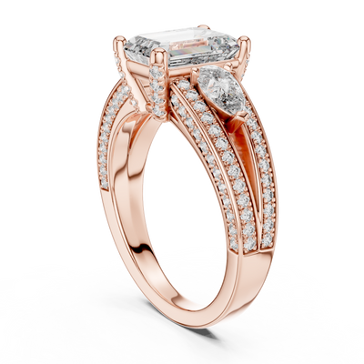Zaviera 8.50 × 6.50 mm  Diamond Ring