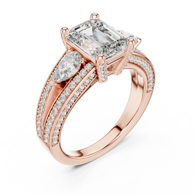 Zaviera 8.50 × 6.50 mm  Diamond Ring