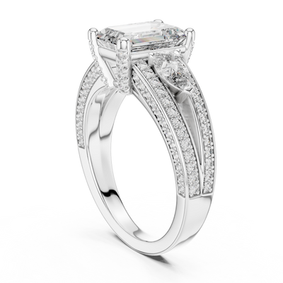 Zaviera 8.50 × 6.50 mm  Diamond Ring