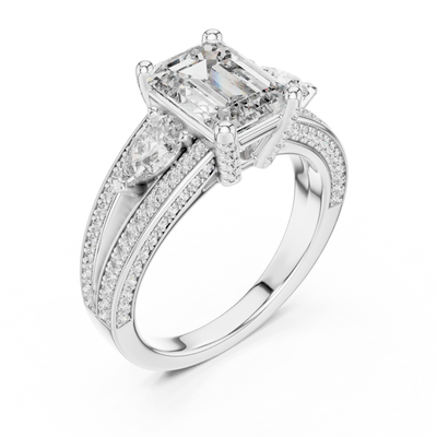 Zaviera 8.50 × 6.50 mm  Diamond Ring