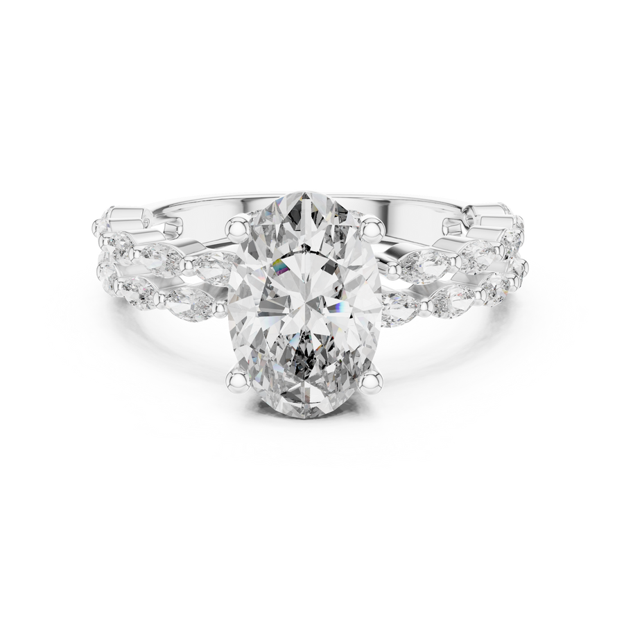Elvarenne 10.50 × 7.00 mm  Diamond Ring
