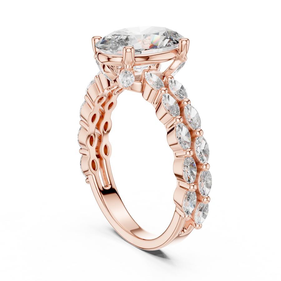 Elvarenne 10.50 × 7.00 mm  Diamond Ring
