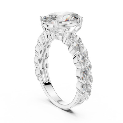 Elvarenne 10.50 × 7.00 mm  Diamond Ring