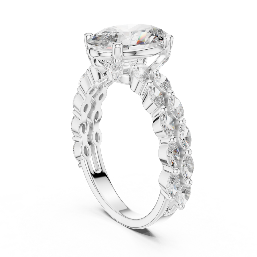 Elvarenne 10.50 × 7.00 mm  Diamond Ring