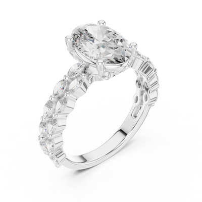 Elvarenne 10.50 × 7.00 mm  Diamond Ring