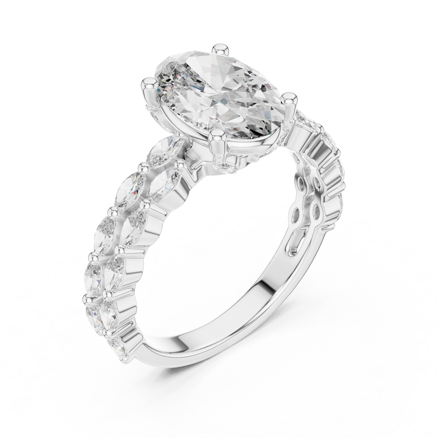 Elvarenne 10.50 × 7.00 mm  Diamond Ring