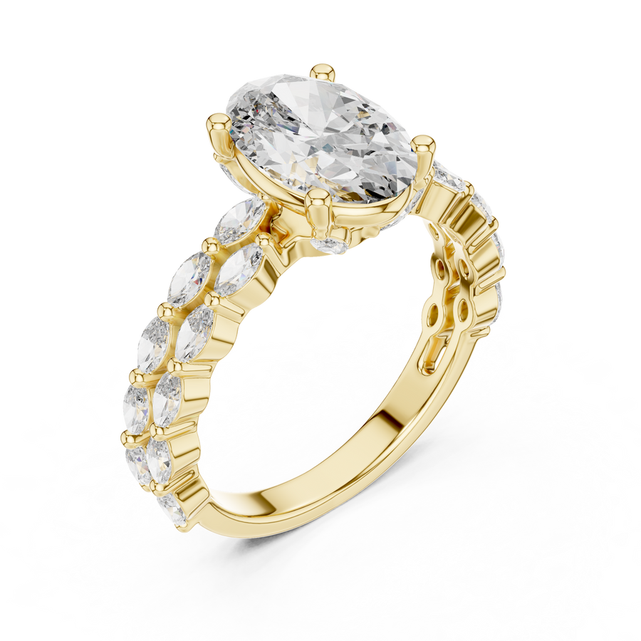 Elvarenne 10.50 × 7.00 mm  Diamond Ring