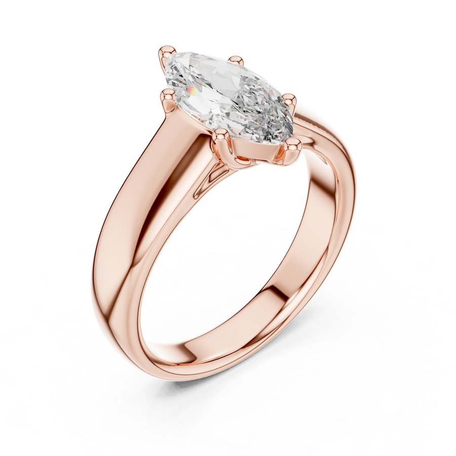 Zavienne 12 × 6 mm Diamond Ring