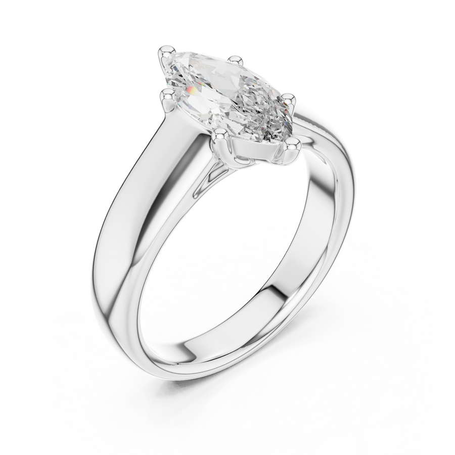 Zavienne 12 × 6 mm Diamond Ring