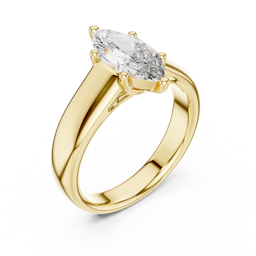 Zavienne 12 × 6 mm Diamond Ring