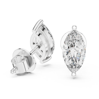 Isadora 9 × 4.5 mm Marquise Diamond Earrings