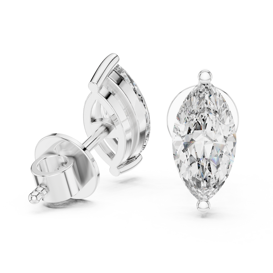 Isadora 9 × 4.5 mm Marquise Diamond Earrings