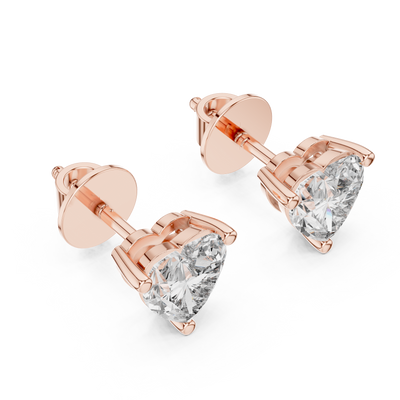 Isolde 6 mm Heart Diamond Earrings