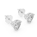 Isolde 6 mm Heart Diamond Earrings