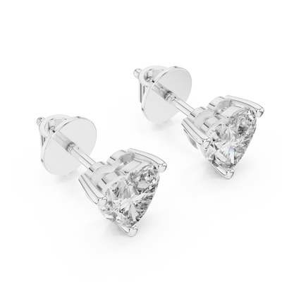 Isolde 6 mm Heart Diamond Earrings