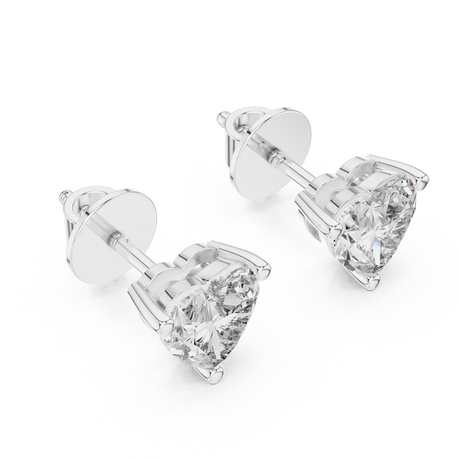 Isolde 6 mm Heart Diamond Earrings