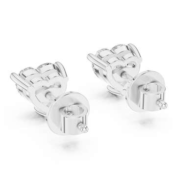 Isolde 6 mm Heart Diamond Earrings