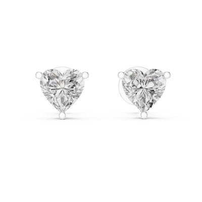 Isolde 6 mm Heart Diamond Earrings