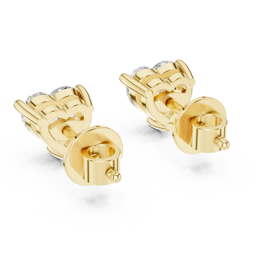 Isolde 6 mm Heart Diamond Earrings